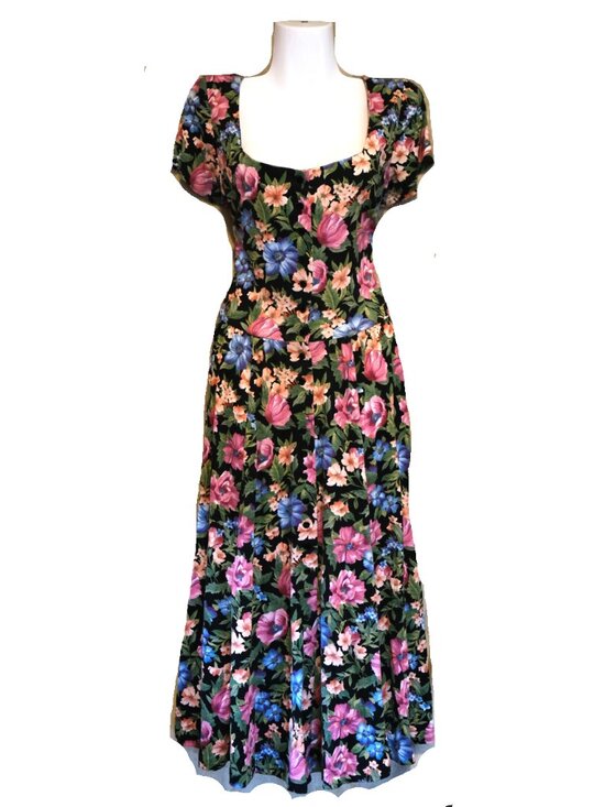 Moda International Dresses & Skirts - Vintage 90s Moda International Floral Maxi Dress | Pockets | Button Front | Size